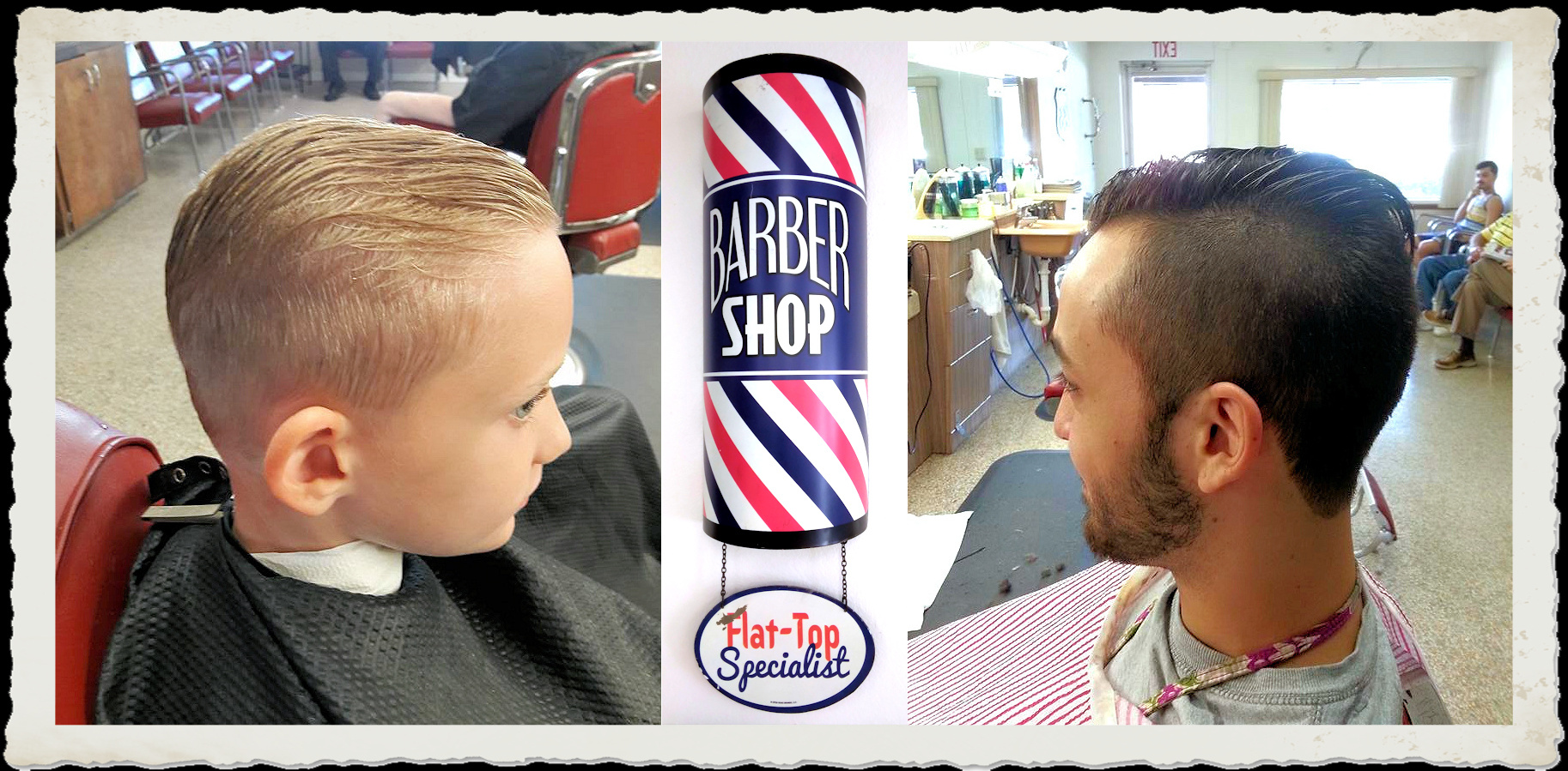 Conway Village Barber Shop photo gallery of customers and inside shop