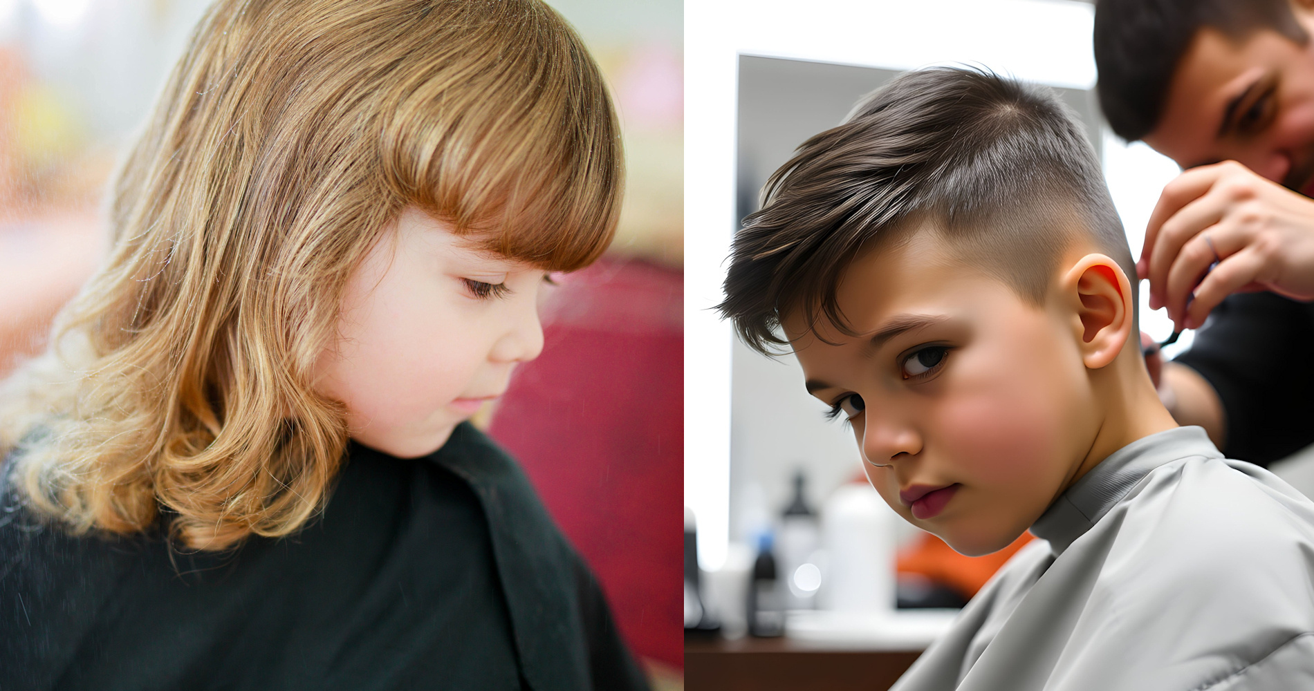 Boys and girls haircuts done at Conway Village Barber Shop