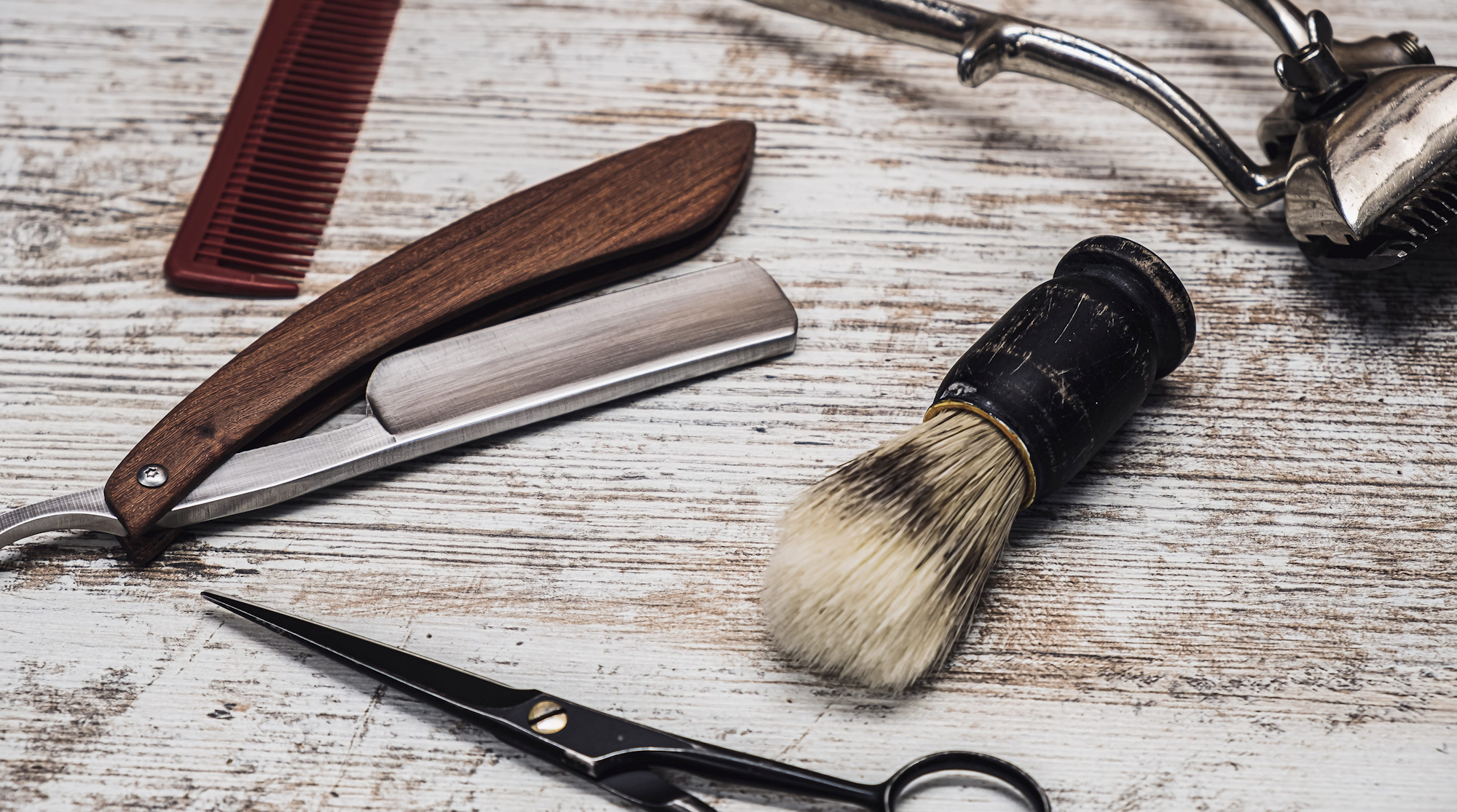 Disinfecting barbershop tools from Conway Village Barber Shop