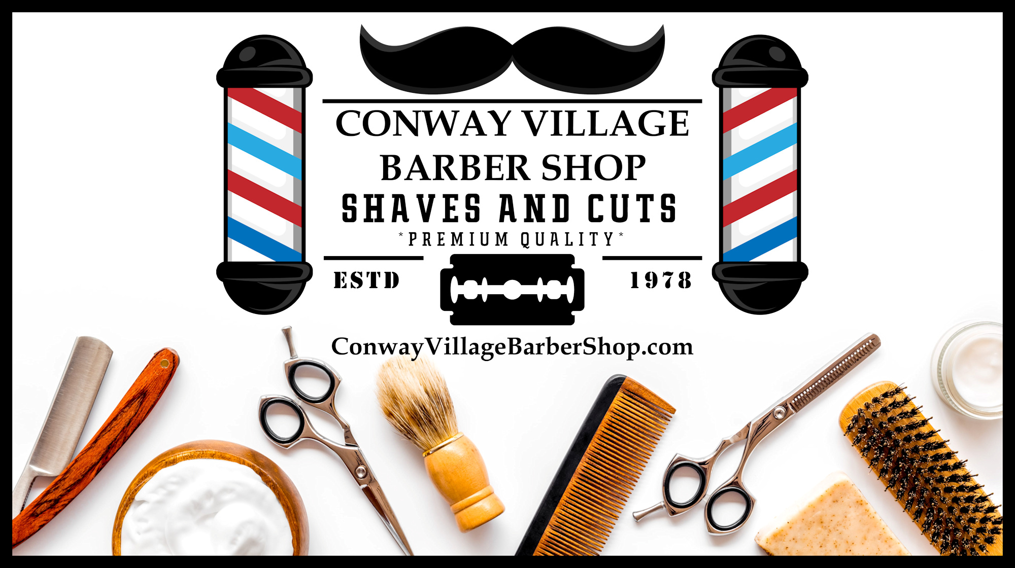 Disinfecting barbershop tools from Conway Village Barber Shop