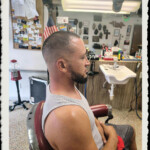 Joey's haircut at Conway Village Barber Shop!